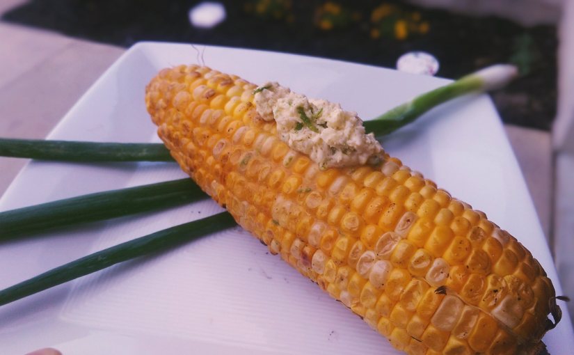 Grilled Corn with a Lime Zest and Cumin Compound Butter